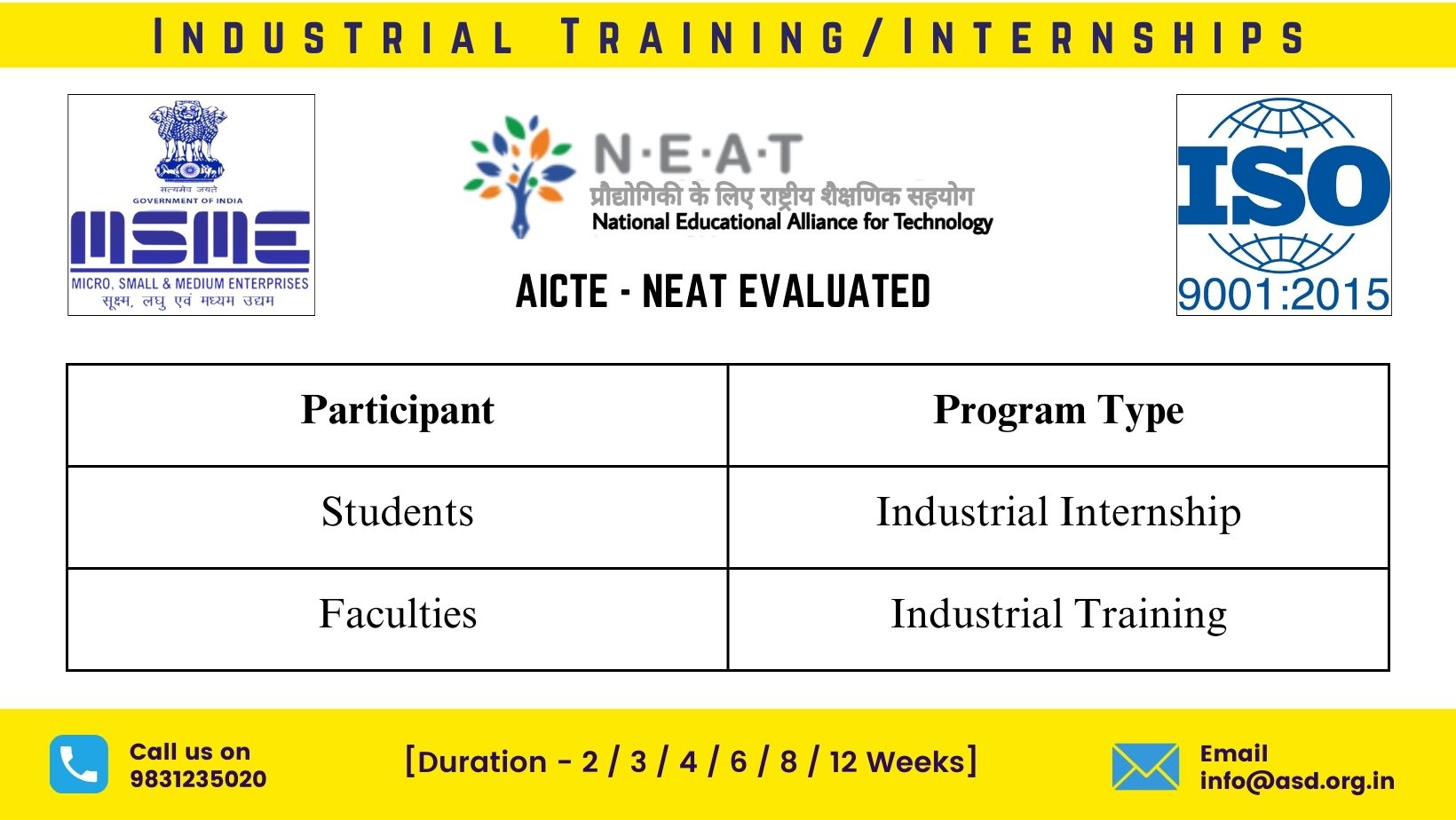 Industrial Training / Internships