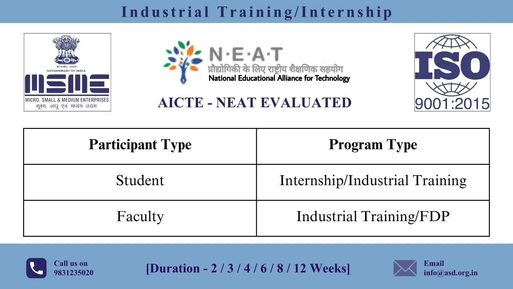 Industrial Training / Internships